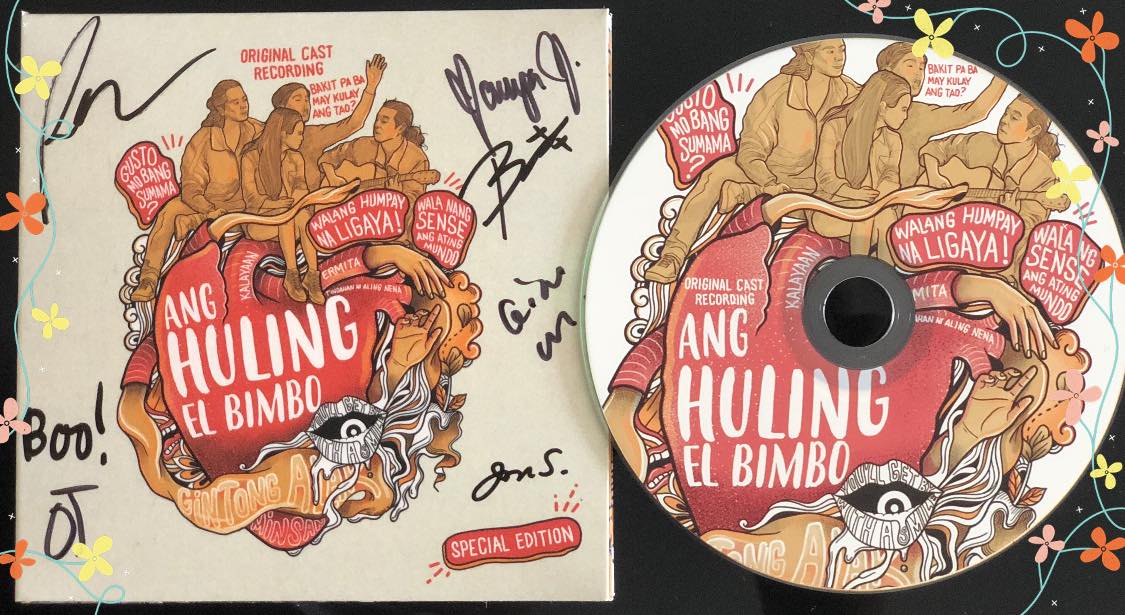 A special edition CD of the ‘Ang Huling El Bimbo’ original cast recording signed by the cast. <i></noscript> Photo: Ang Huling El Bimbo The Musical 2019/FB. </i>