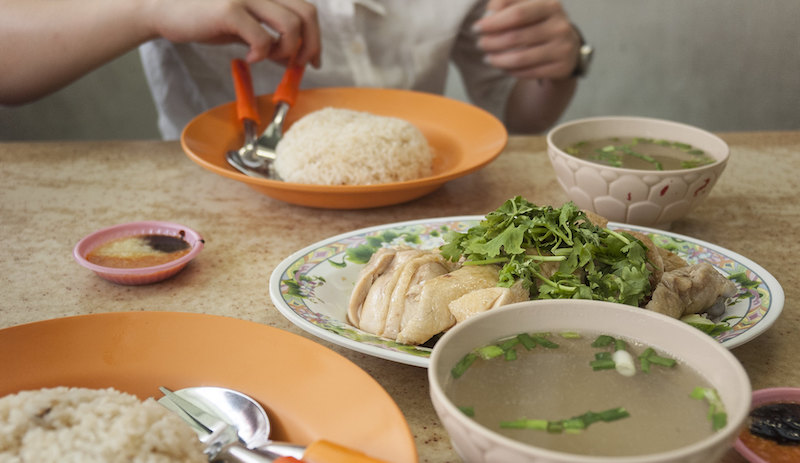 You can’t go wrong with chicken rice. Photo: Jonathan Lin/Flickr