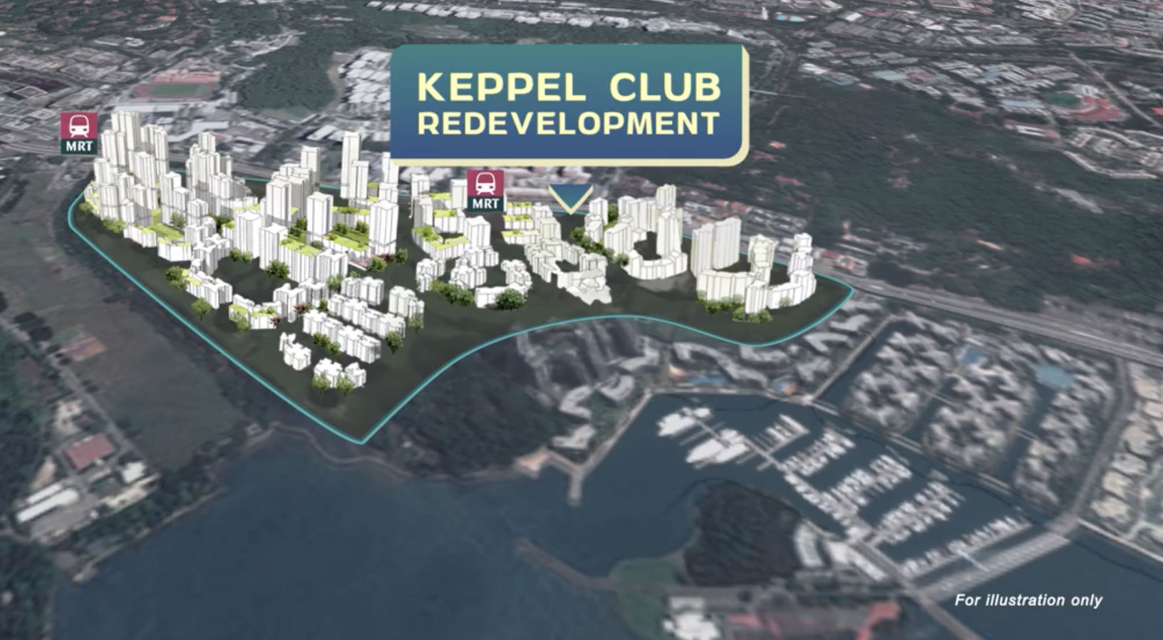 Screenshot of illustration to demonstrate housing plans for Keppel Bay area taken from PM Lee Hsien Loong’s Facebook page. 