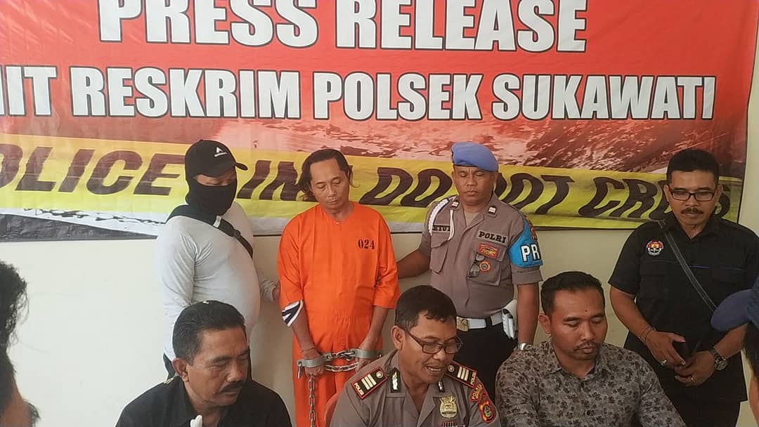 Police said the man, identified as Ketut U, was arrested on Tuesday. Photo: Polsek Sukawati / Facebook