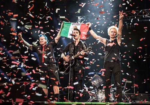 Green Day at one of its shows in Mexico. <i></noscript>Photo: Green Day/IG</i>