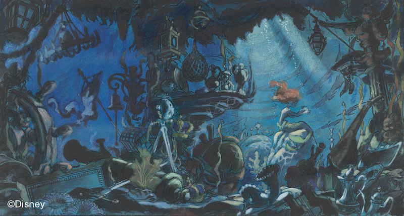 The Little Mermaid, 1989, Concept art, Michael Peraza, Jr. Photo: Disney
