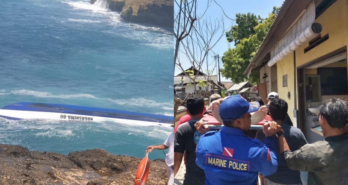 The accident took place near the Devil’s Tear cove in Nusa Lembongan island in September. Photos: Basarnas Bali 
