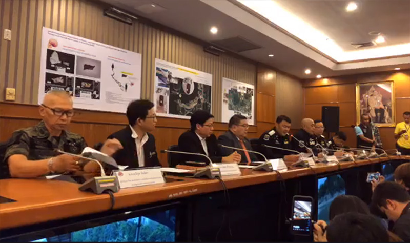 Image from a live stream of a DSI news conference Tuesday in Bangkok.