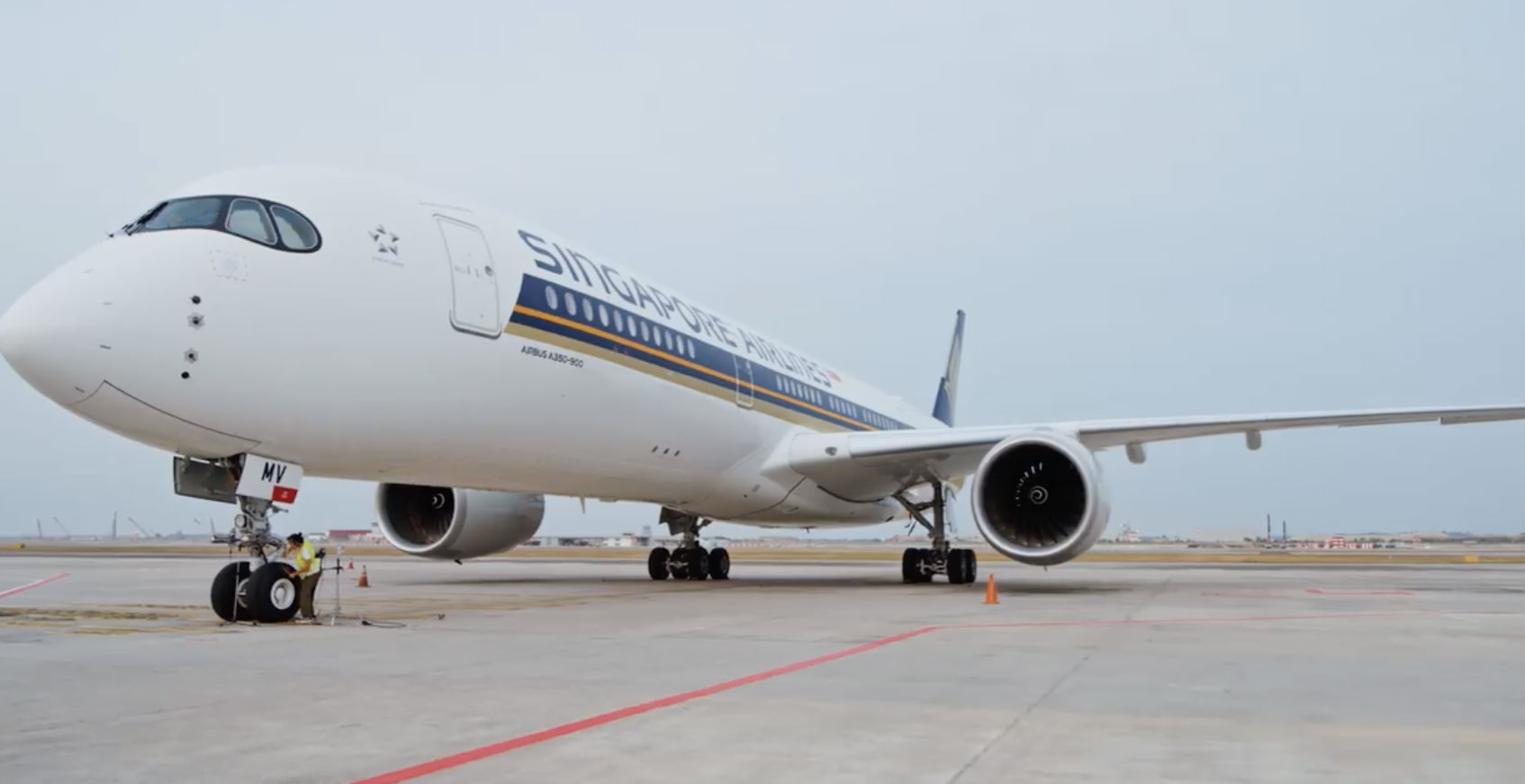 A screenshot of Singapore Airlines’ Airbus A350-900 taken from its Facebook page. 
