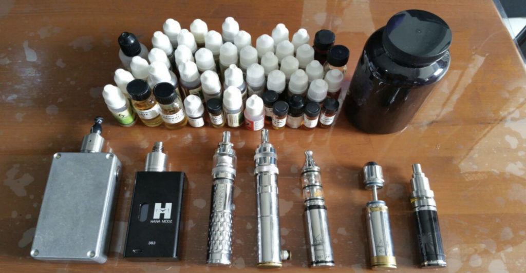 Photo of electronic vaporizers and paraphernalia found at Chong Weisheng's home. Photo: Health Sciences Authority