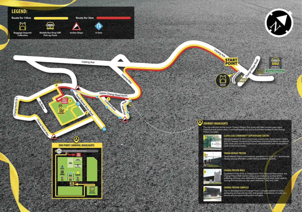 Map showing the route for the Yellow Prison Run. Image: Yellow Prison Run website.