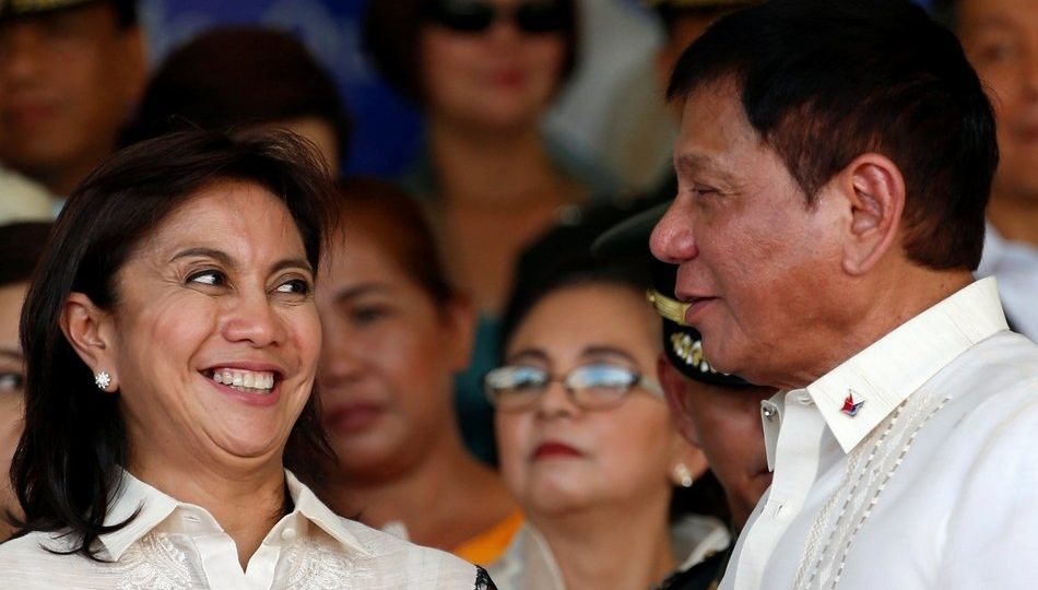 File photo of Leni Robredo and Pres. Rodrigo Duterte on the 2016 campaign trail. <I></noscript>Photo: ABS-CBN News </I>