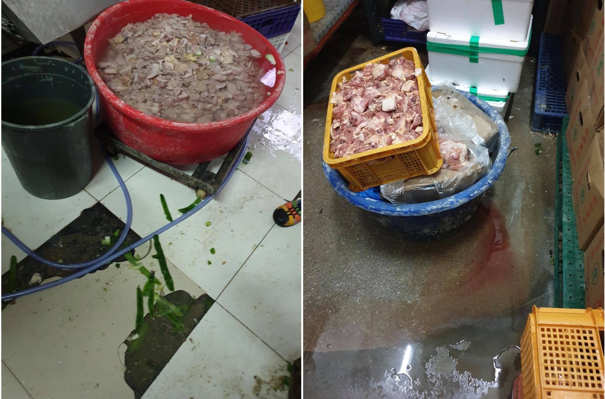 Scenes from AG (Global) Events Catering’s filthy kitchen. Photos: Singapore Food Agency/Facebook