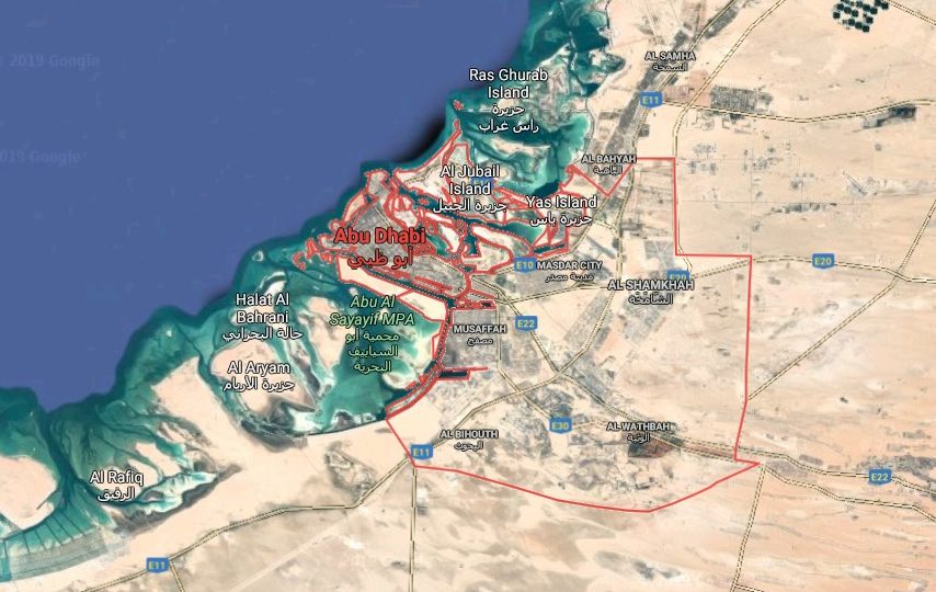 Abu Dhabi map. <i></noscript>Photo: Google maps</i>