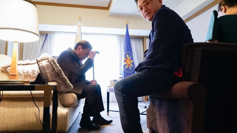 President Rodrigo Duterte and Senator Bong Go. <i></noscript>Photo from Go</i>