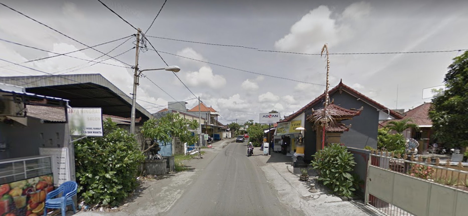 The incident reportedly happened in Jl. Kresek, south Denpasar yesterday evening. Photo: Google Maps