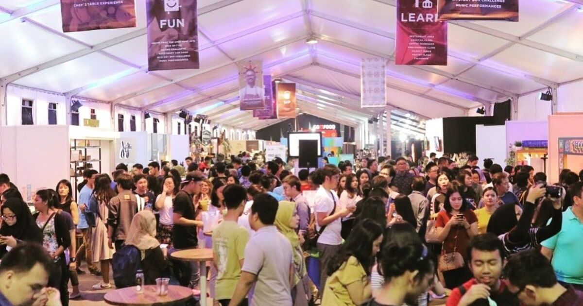 The food market at this year’s Jakarta Culinary Feastival at Senayan City. Photo: Instagram/@jakartaculinaryfeastival