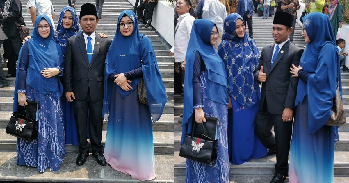 Photos of Indonesian lawmaker Achmad Fadil Muzakki Syah AKA Lora Fadil with his three wives outside the DPR building have recently gone viral in the country. Photos: Lora Fadil