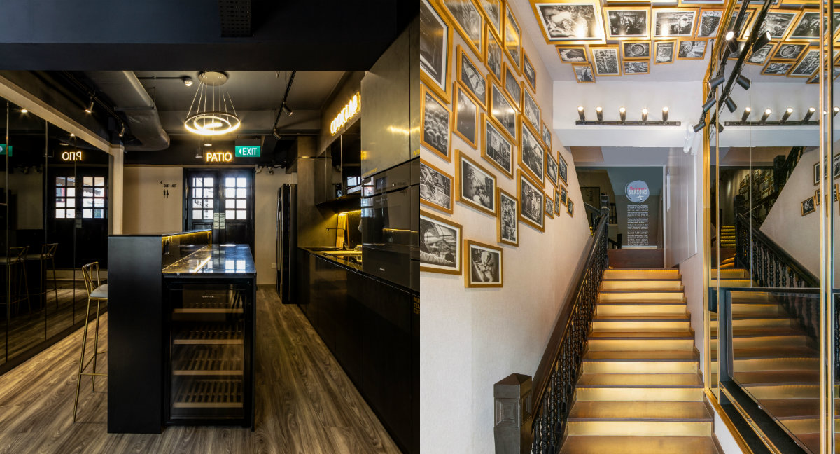 At left, the Cook Lab kitchen. At right, the hotel entrance. Images: ST Signature Chinatown