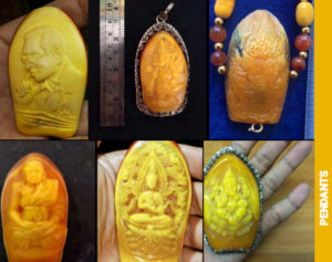 Pendants and amulets made from hornbill products. Photo: Traffic