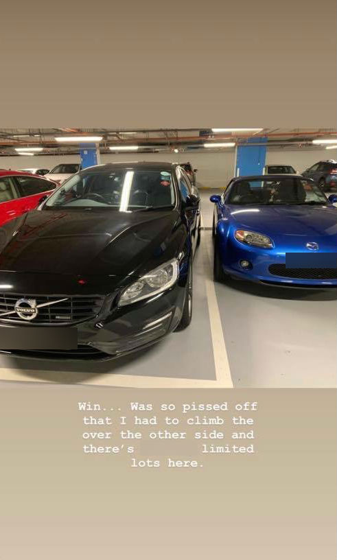 Screenshot of the driver's Instagram story post. SG Kay Poh/Facebook