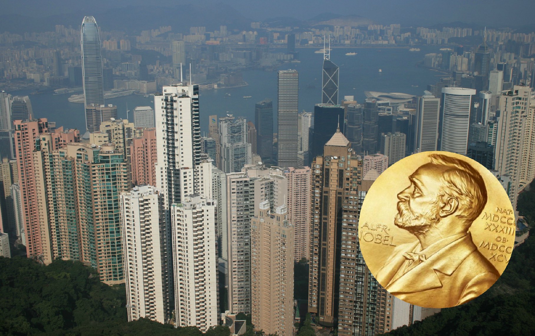 A view of Hong Kong, the people of which have just been nominated for the Nobel Peace Prize. Photos via Flickr/Nobel.