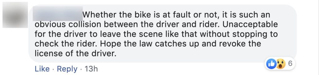 Comment on Oct 2, 2019 road accident.