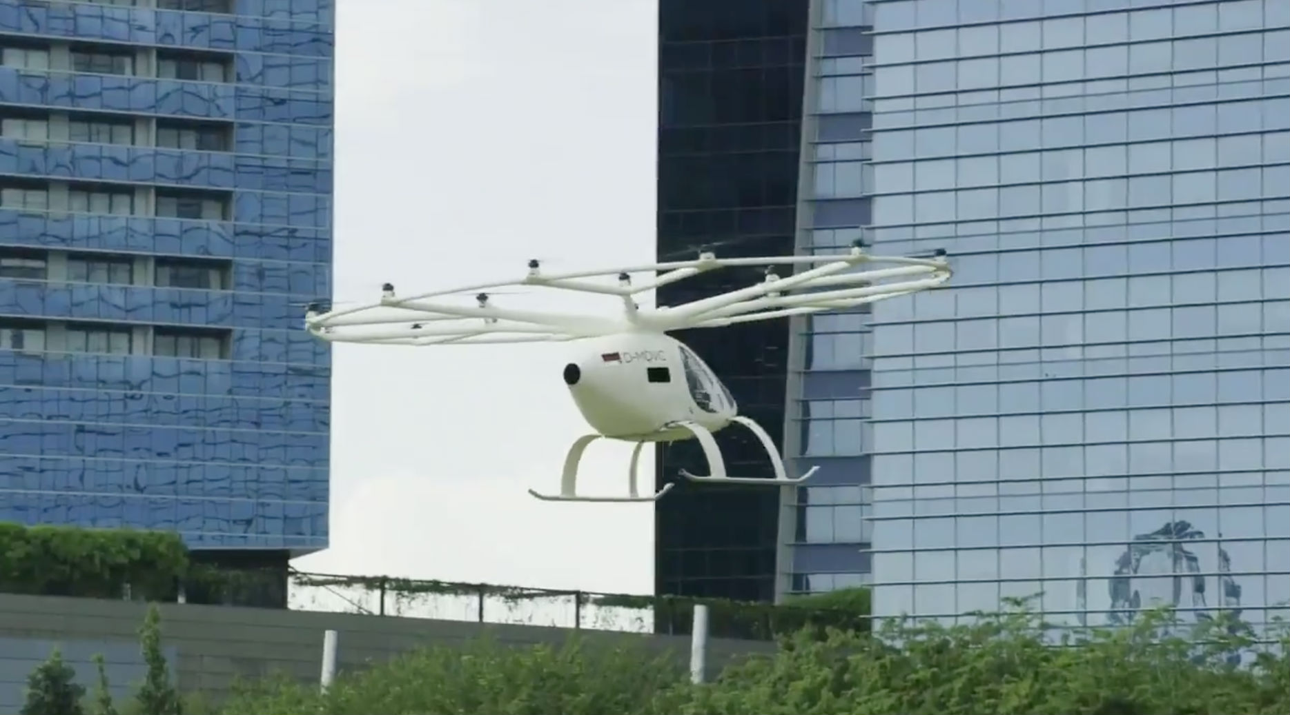 A volocopter in action. Image: Volocopter/Twitter