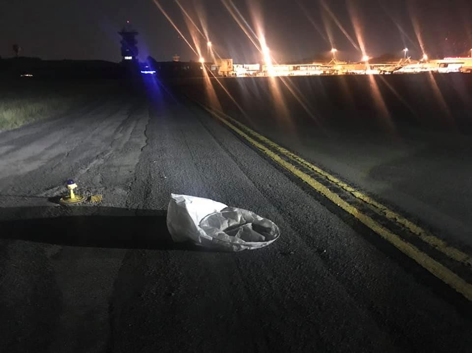 Really Guys? Several lanterns fell on the runway at the Chiang Mai International Airport days after its annual, please-don’t beg-fest. Photo: Agency North public News