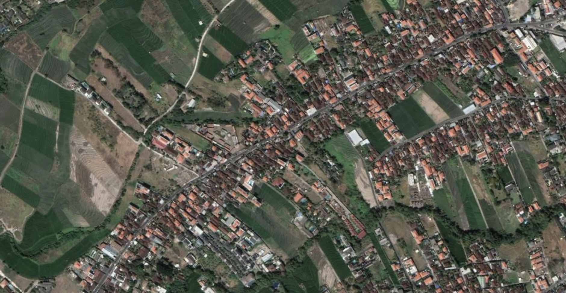An aerial view of Canggu. Photo: Google Earth