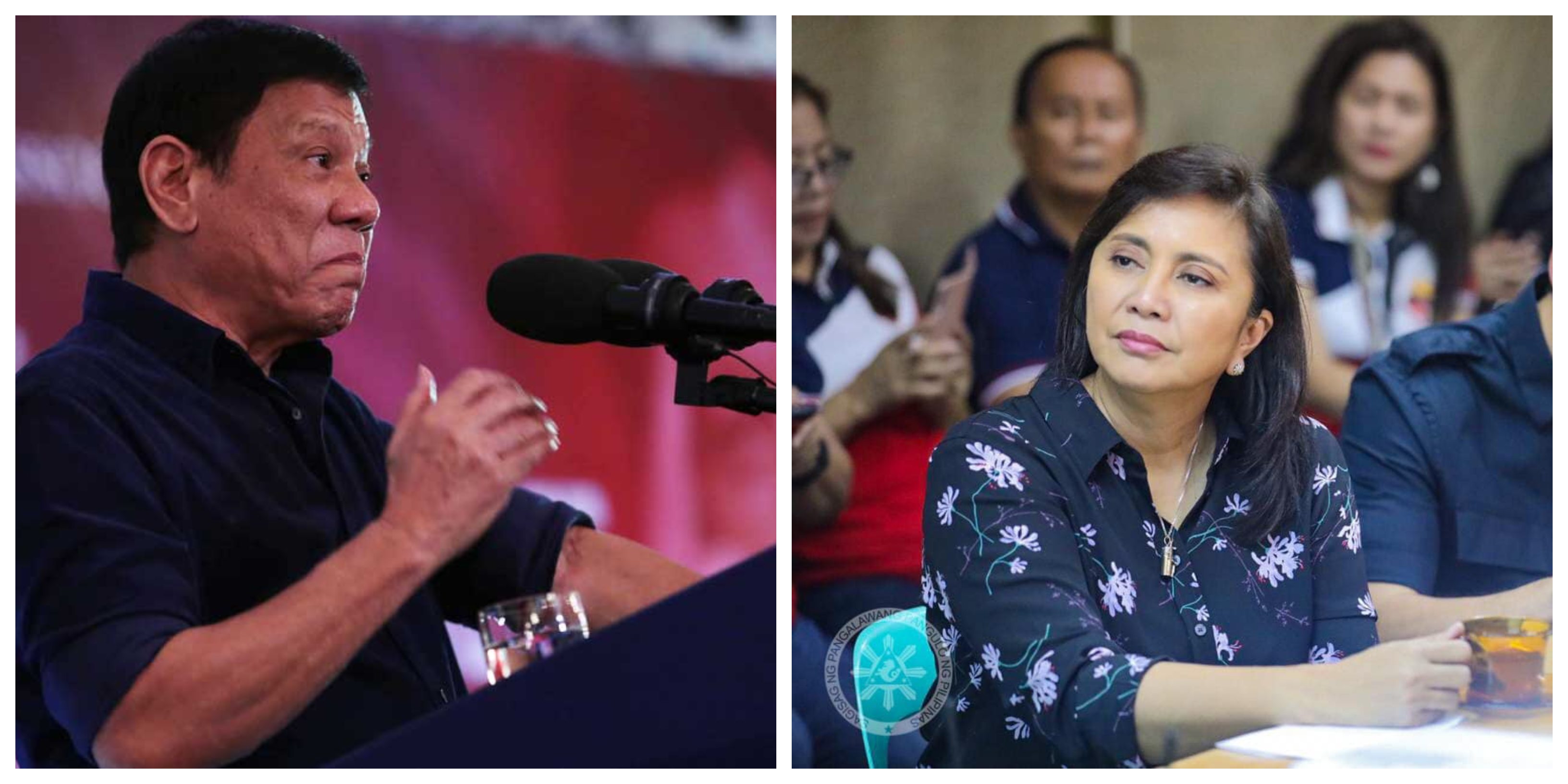 President Rodrigo Duterte and Vice President Leni Robredo. Photo: ABS-CBN News/ Robredo’s FB