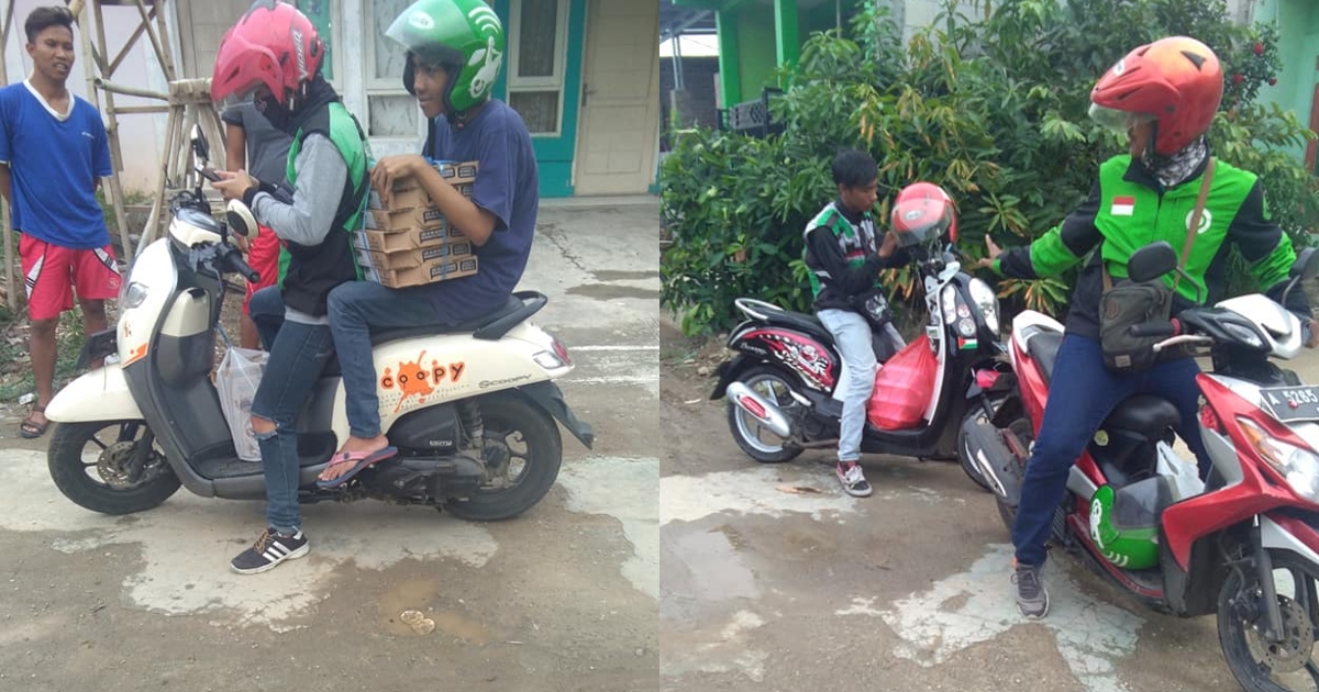 Recently, 13 ojol drivers reportedly became victims of what appears to be a fake food delivery order prank in the Ciruas sub-district of Serang, Banten. Photo: Facebook/Ida Widya Pratama
