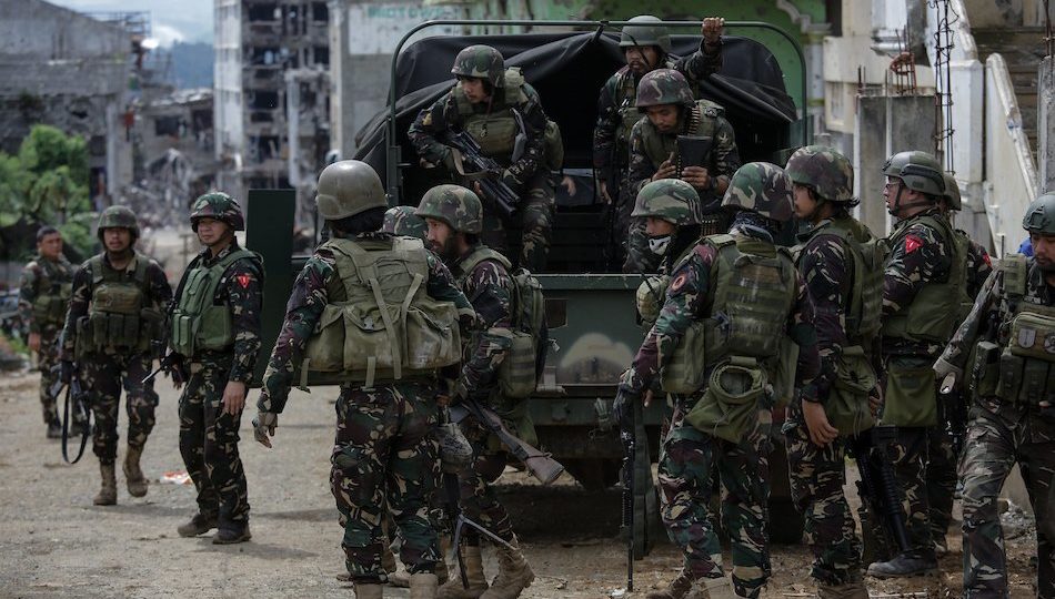 The military in Mindanao. <i></noscript>Photo: ABS-CBN News</i>