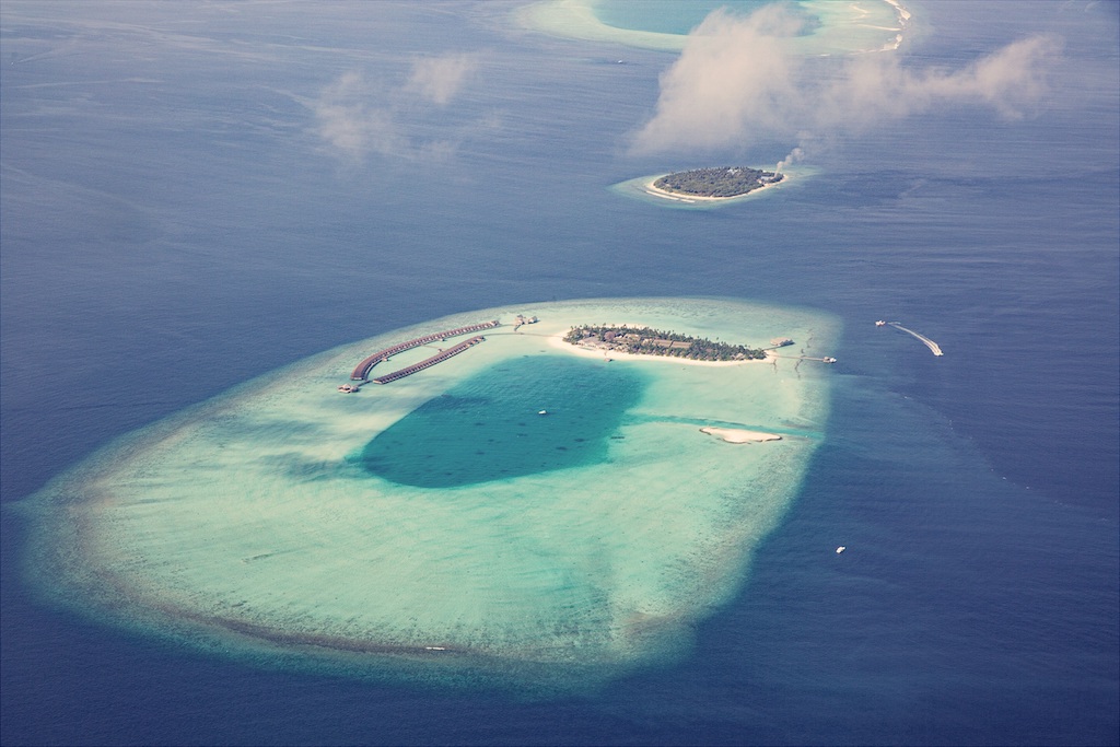 An aerial view. Photo: The Standard Huruvalhi Maldives