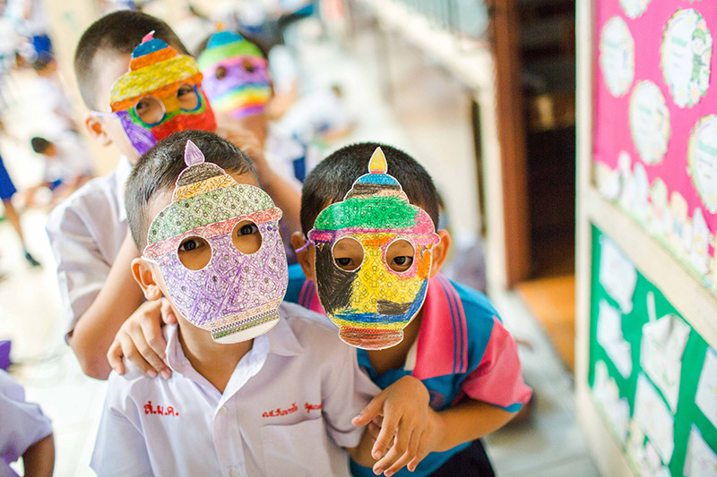 Students at the Samakee Songkrau School in Bangkok’s Khlong Toei district. Photo: Puncharat Chaichanawanich