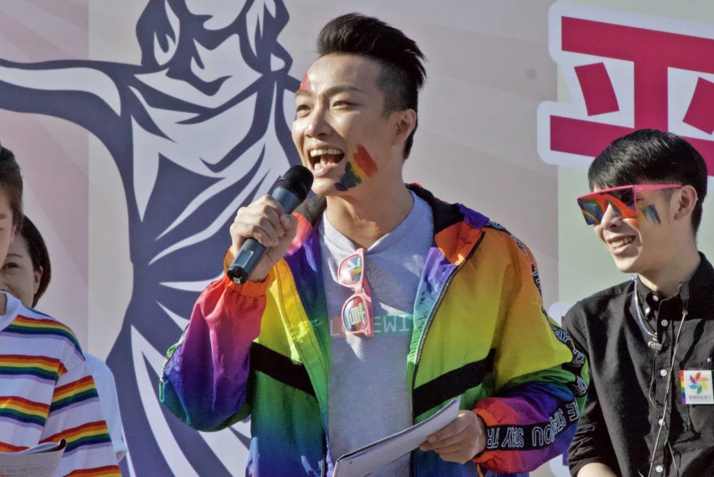 Civil Human Rights Front convenor Jimmy Sham at Hong Kong Pride 2019. Photo by Vicky Wong.