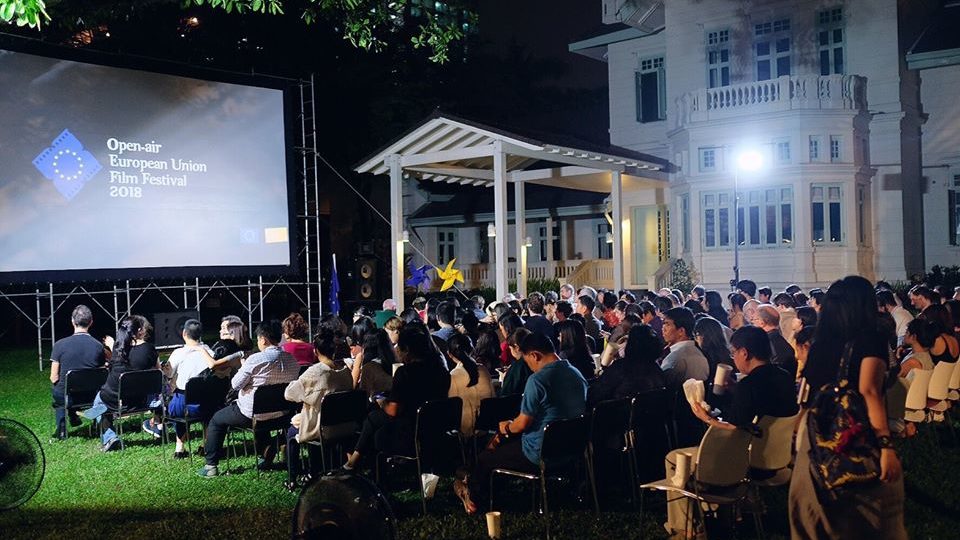 Open-Air European Film Festival in 2018 at the Dutch embassy in Bangkok. Photo: Embassy of the Netherlands in Thailand / FB