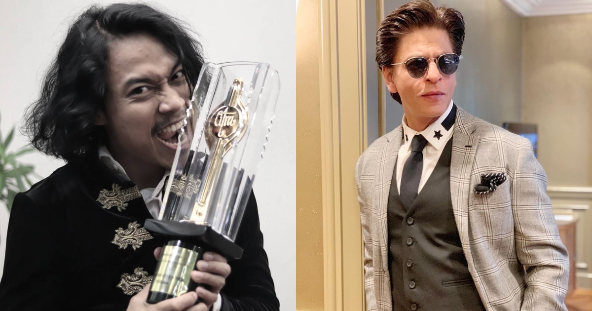 Indonesian actor Muhammad Khan, who won Best Leading Actor at FFI on Sunday, got a Twitter shout-out from his biggest idol, Bollywood superstar Shah Rukh Khan. Photos: Instagram/@muhammad.khan_ and @iamsrk