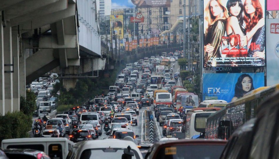 A view of the EDSA-Guadalupe carmageddon in Aug. 2019. <i></noscript>Photo: Gigie Cruz / ABS-CBN News</i>