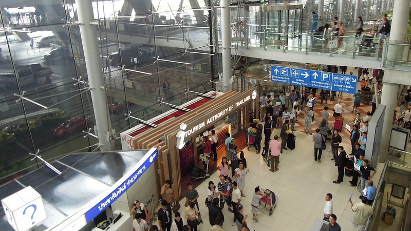 Arrivals at Suvarnabhumi Airport. Photo: David Mckelvey / Flickr
