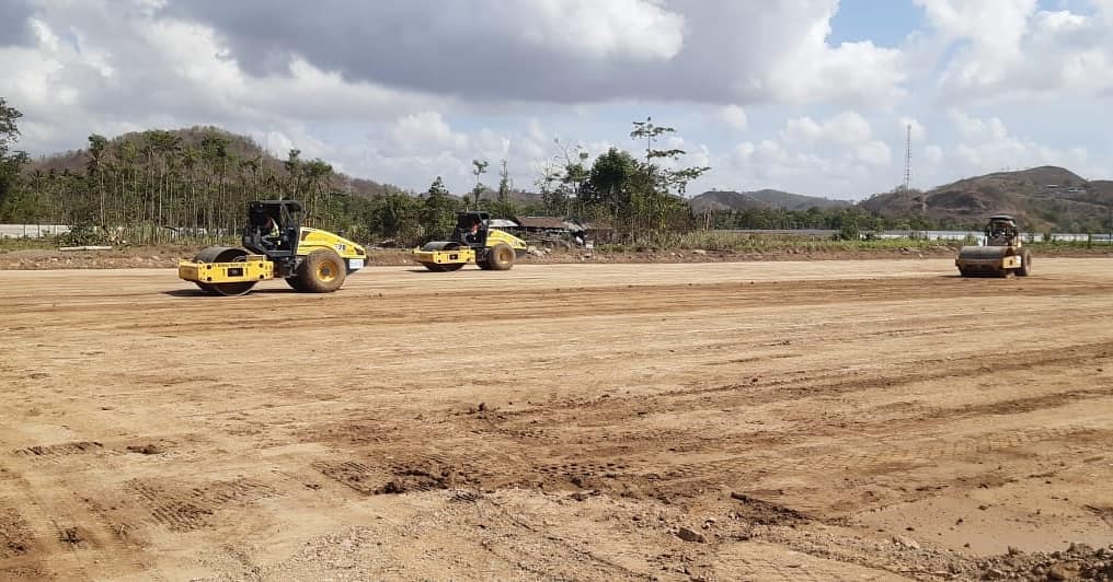 The ongoing construction of the Mandalika Circuit in Lombok. Photo: Mandalika Grand Prix / Facebook