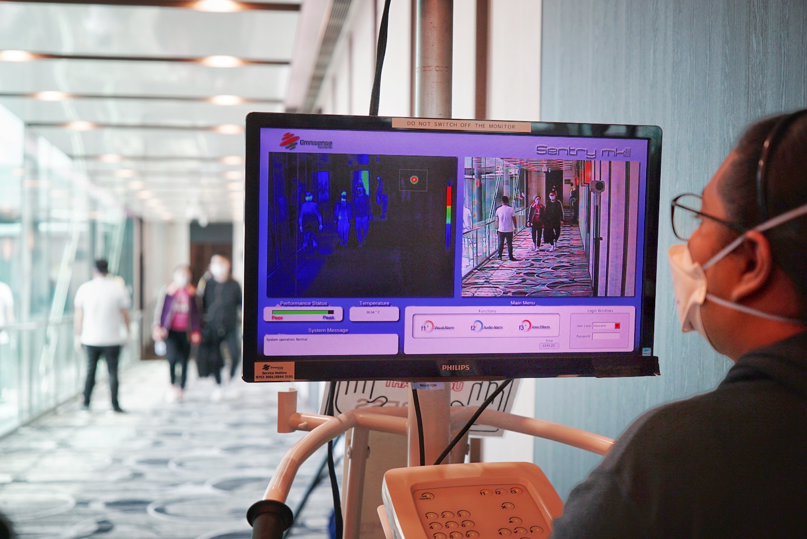 Thermal scanning of passengers at Singapore’s Changi Airport. Photo: Changi Airport/Facebook