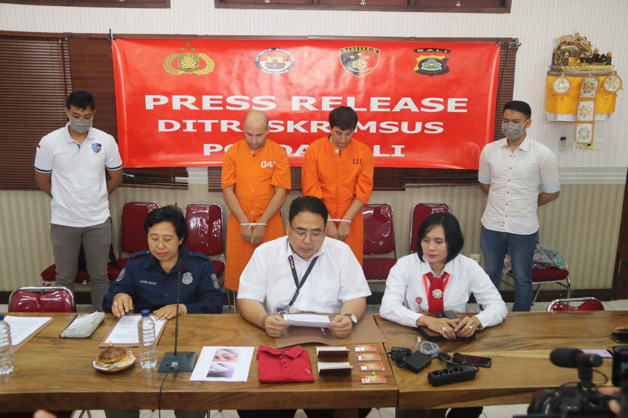 Bali Police held a press conference earlier this week. Photo: Bali Police / Facebook
