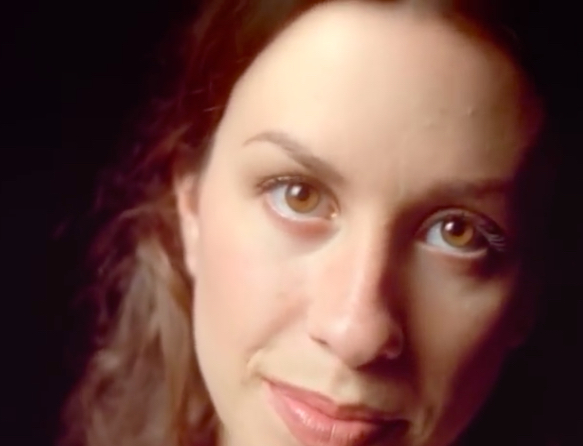 Screengrab from Alanis Morissette’s “Head Over Feet” video, a track off the <i></noscript>Jagged Little Pill</i> album