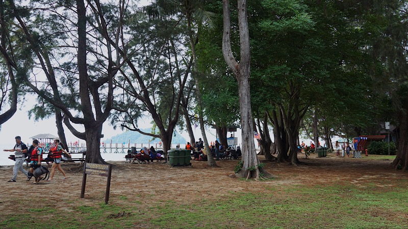 The main public area of the beach at Manukan Island. Photo: Coco Travel