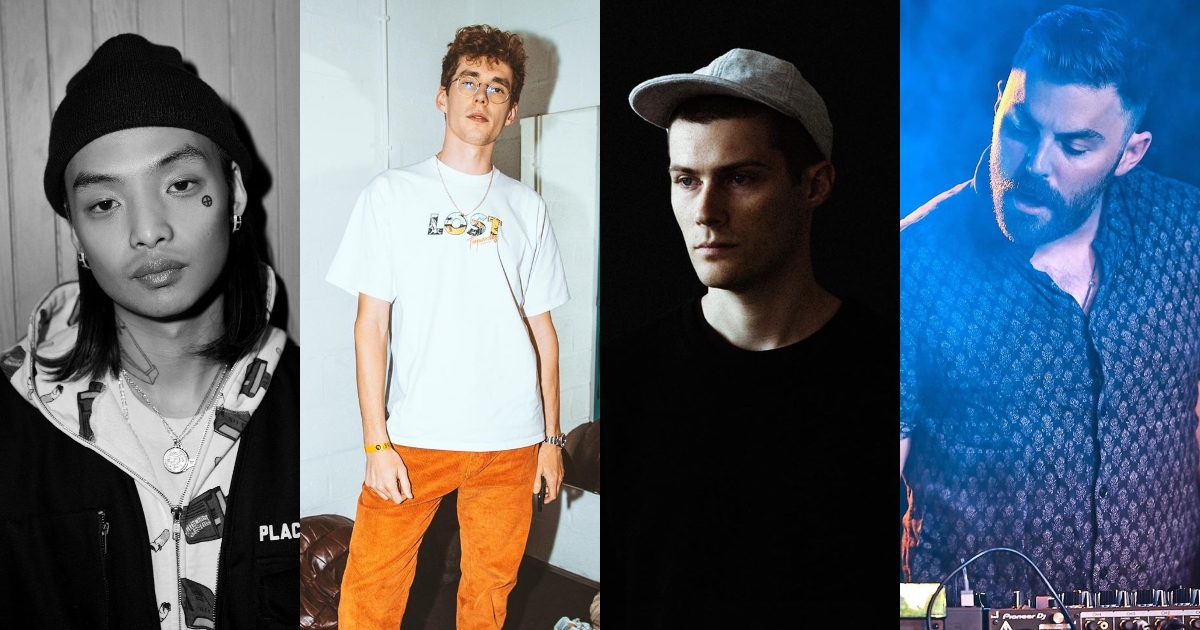 Keith Ape, Lost Frequencies, RAC, and Goldroom are set to headline Jakarta Block Party at Fairgrounds SCBD this Saturday. Photos: Facebook/Keith Ape, Instagram @lostfrequencies, @rac, @goldroom
