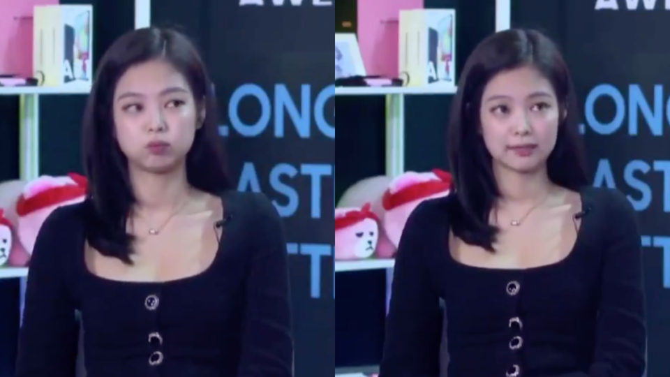 BLACKPINK’s leader Jennie Kim during the Samsung event in Jakarta yesterday. Screenshot from Youtube/Samsung Indonesia