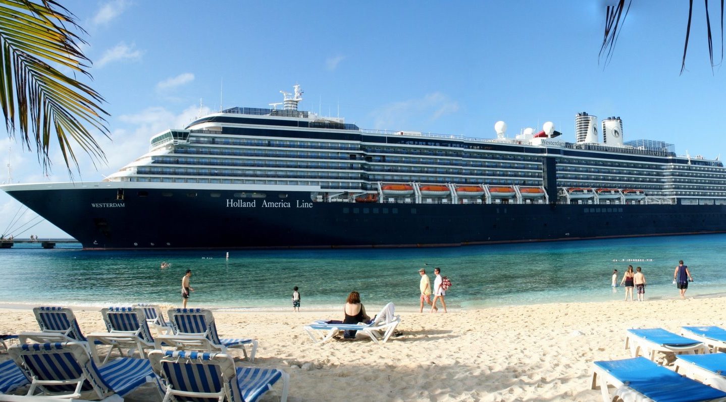 The MS Westerdam cruise ship docked at Grand Turk island in a file photo. Photo: Holland America Line