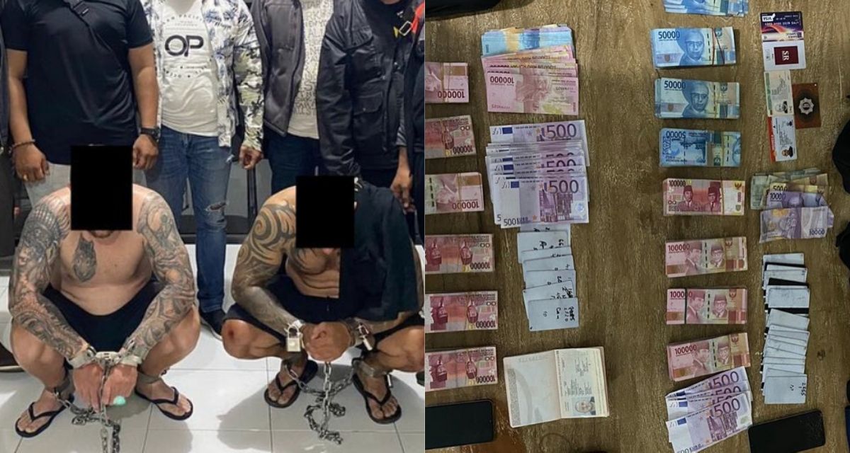 The two suspects were arrested on Monday night. Photo: Bali Police General Crimes Unit / Instagram