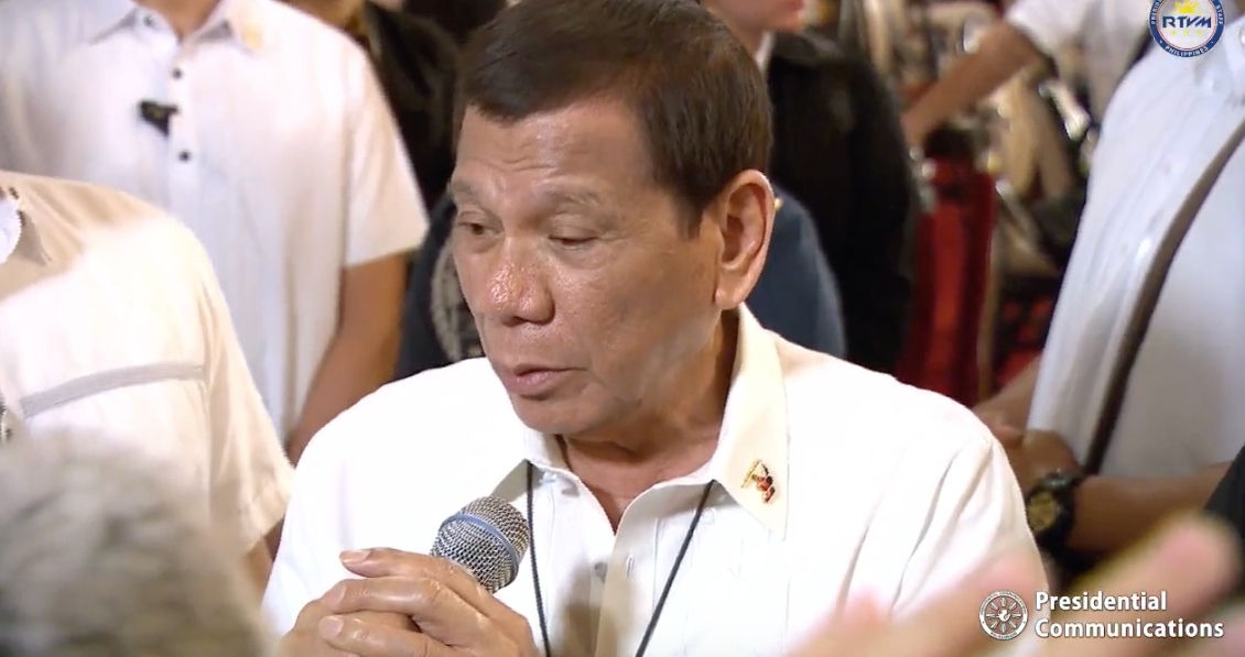 President Rodrigo Duterte. Screenshot from Radio Television Malacañang 