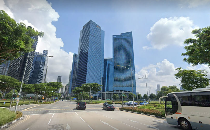 Street View of DBS Bank’s Marina Bay Financial Centre Tower 3. Image: Google