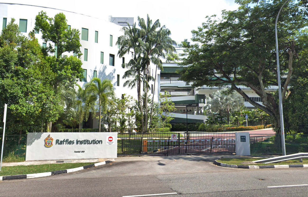 One of the entrances to Raffles Institution. Image: Google