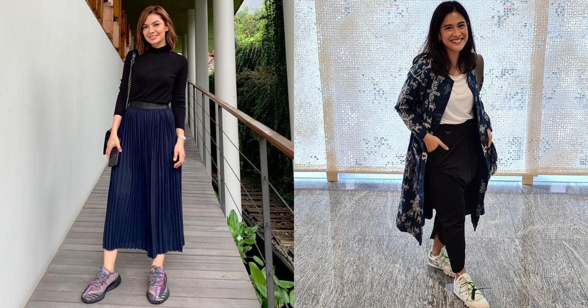 Popular newscaster Najwa Shihab and actress Dian Sastrowardoyo are auctioning off several of their favorite sneakers to raise funds for those impacted by the novel coronavirus outbreak. Photos: Instagram/@najwashihab and @therealdisastr