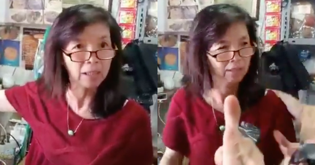 Susanna Indrayani, an owner of a grocery store in the Penjaringan sub-district of North Jakarta has recently gone viral across various social media platforms showing her urging customers to refrain from buying goods in bulk. Screenshot from Twitter